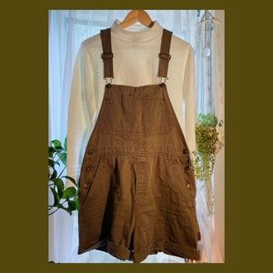 🕊 Vintage Earth Toned Overall Shorts 🕊